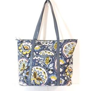 Vera Bradley Charmont Meadow XL floral Quilted Tote Bag 18"x14"x6" EUC